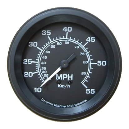 Utrema Black Marine Mechanical Speedometer 3-3-8-